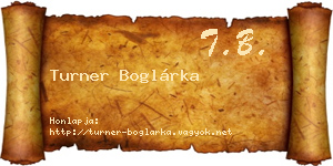 Turner Boglárka névjegykártya